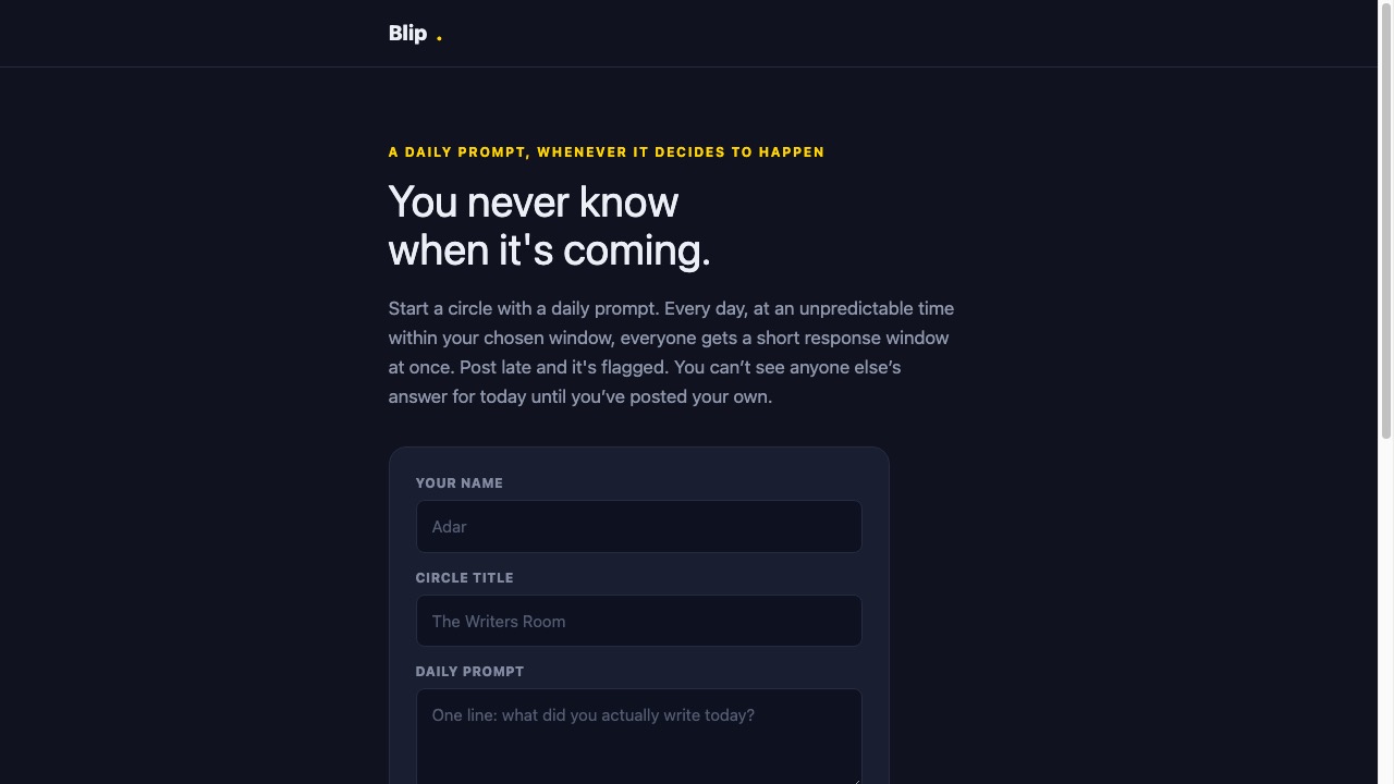 Blip screenshot