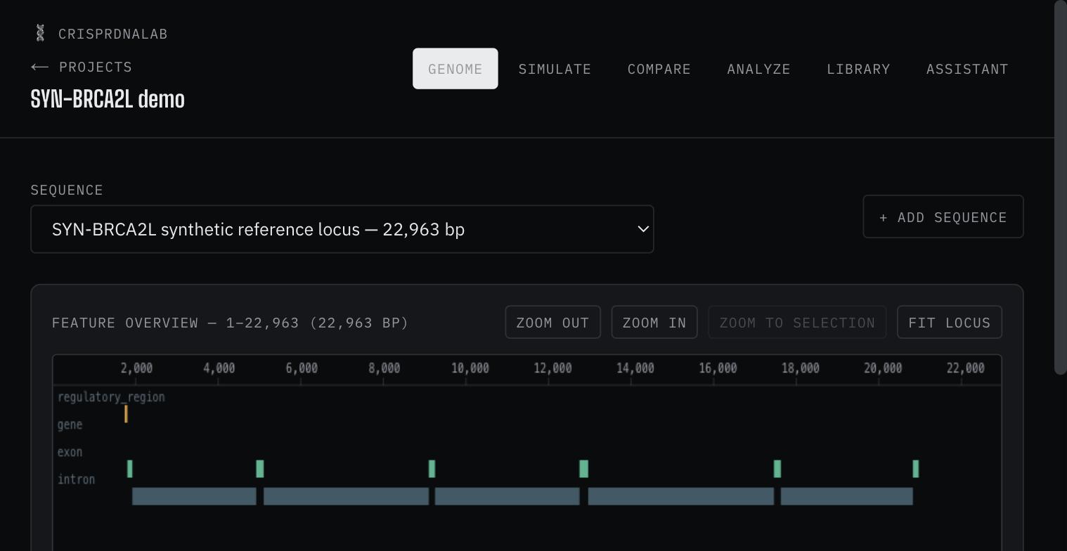 CRISPRDNALab screenshot