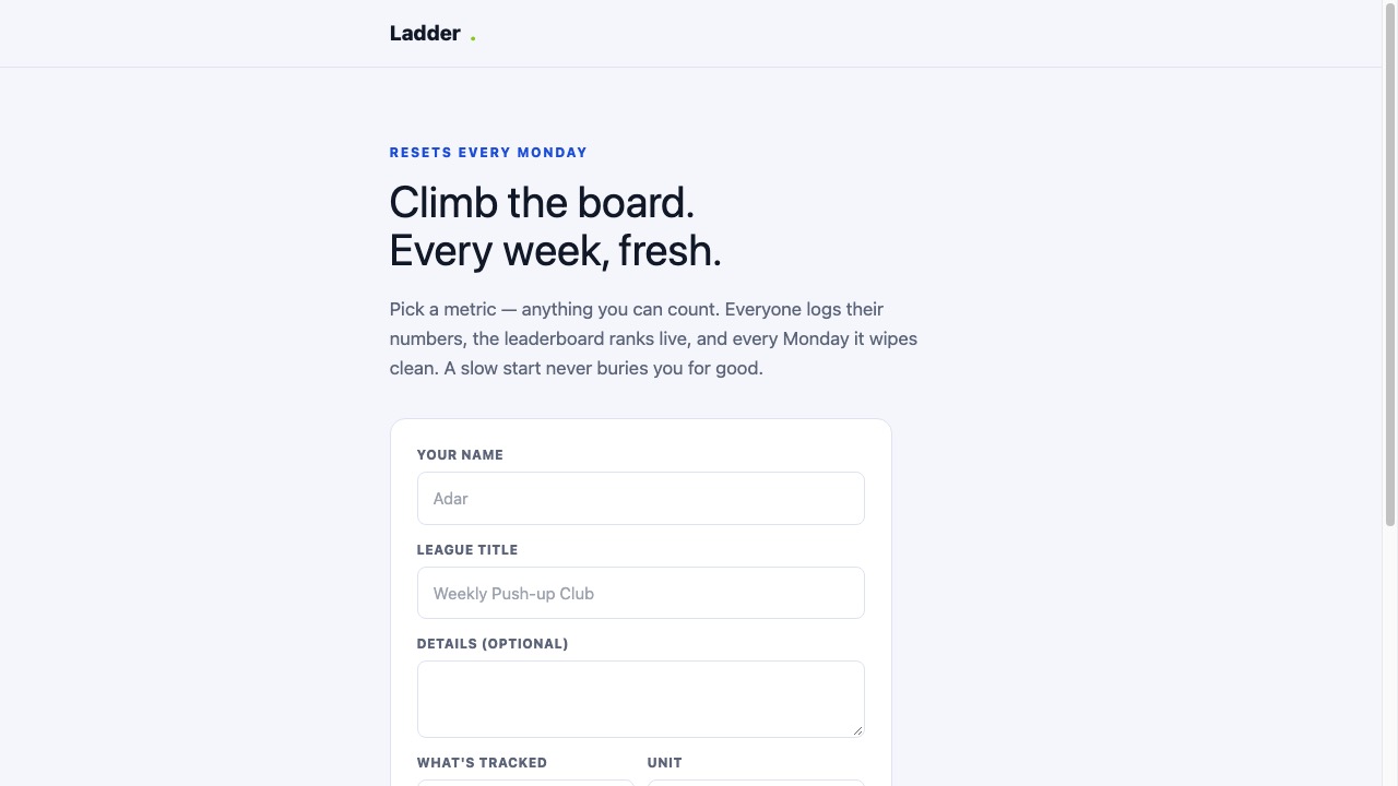Ladder screenshot